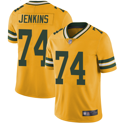 Green Bay Packers Limited Gold Men #74 Jenkins Elgton Jersey Nike NFL Rush Vapor Untouchable->women nfl jersey->Women Jersey